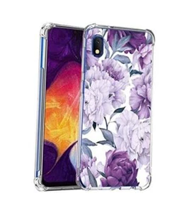 Für Samsung Galaxy A10E Hülle, Slim Flexibel TPU für Mädchen Frauen Lila Blume - Bild 1 von 6
