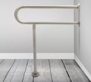 Stainless Steel Handicap Grab Bars Rails Toilet Handrails Bathroom Safety - Picture 1 of 10