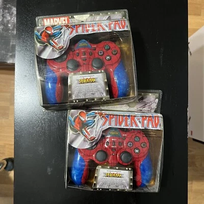 Playstation 2 PS2 Psone Dualshock Spiderman SpiderPad Naki Controller NEW 2 PACK - Image 1 of 4