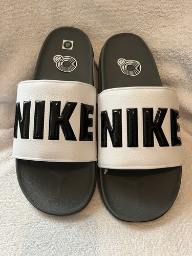Nike Offcourt Slide grigio scuro nero bianco uomo taglia 14 (BQ4639 001) nuove con scatola