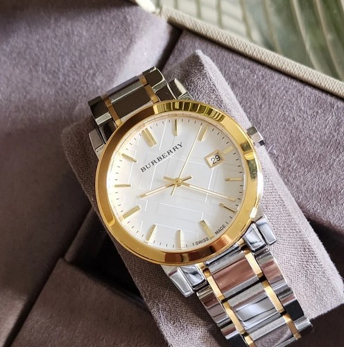 NUOVO OROLOGIO DA DONNA BURBERRY BU9115 ACCIAIO INOX CINTURINO ARGENTO CON QUADRANTE ARGENTO