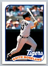 1989 Topps Traded #83T Keith Moreland Detroit Tigers Baseball