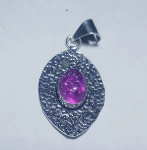 Amethyst Crack Crystal Gemstone Fashion Jewelry Pendent Cts 27 S 1.5 Inch "A4795 - Picture 1 of 5