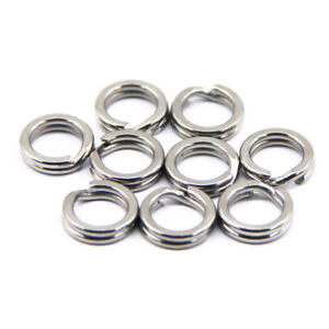 Split Rings Stainless Steel Jump Rings Round Oval Double Ring Tackle Connectors