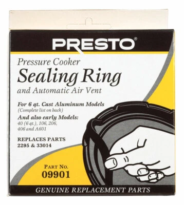 NATIONAL PRESTO INDUSTRIES INC Presto Pressure Cooker 6 Quart Sealing Ring and Automatic Air Vent