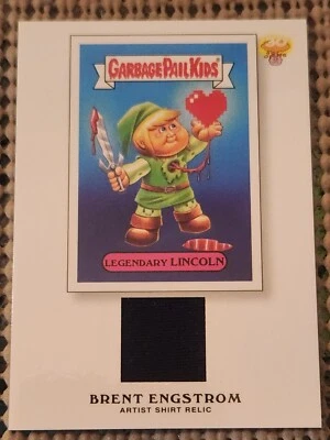 BRENT ENGSTROM SHIRT RELIC CARD 2015 GPK 30TH LEGEND ZELDA PARODY SHORT PRINT SP - Image 1 of 3