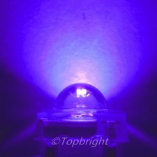 200 PCs 5mm 5-Chips 0.5W UV SuperFlux LED 100mA 28Kmcd