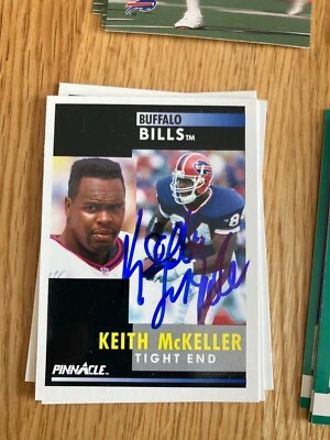 Buffalo Bills Keith McKeller signed 1991 Pinnacle Card - Image 1 of 2