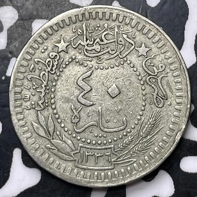 AH 1327 (1909) Turquía 40 Para Lote #T3816 Foto 1 de 2