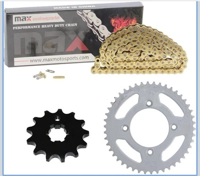 Kit de cadena de transmisión y piñón Max Motorsports Gold para Yamaha Foto 1 de 4