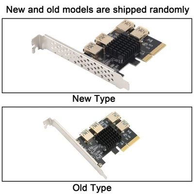 PCI‑E Riser Card PCI‑E X4 1 To 4 PCI Express 16X Slot Adapter Card USB 3.0 - Image 1 of 4