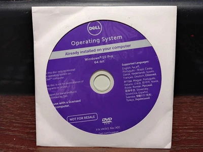 Windows 10 Pro 64-bit Dell Reinstallation Disc SEALED NO KEY - Image 1 of 2