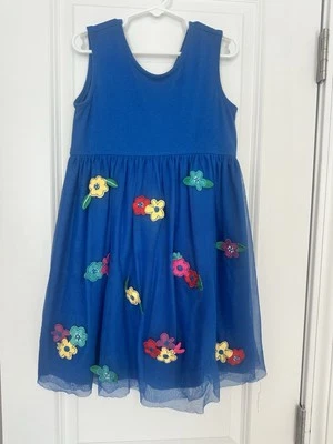Vestido de tul con flores arco iris sin mangas Hanna Andersson para niñas - 120/6-7 Foto 1 de 4