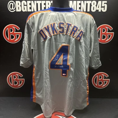 Camiseta firmada por Lenny Dykstra de los Mets de Nueva York con inscripción autografiada Steiner CX CERTIFICADO DE AUTENTICIDAD Foto 1 de 3