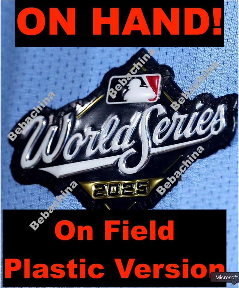2025 World Series Patch Jersey LA Dodgers Toronto Blue Jays Plastic On Field - Image 1 of 4