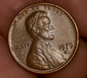 1979 D Lincoln Penny Error Coin, Filled D - Picture 1 of 3