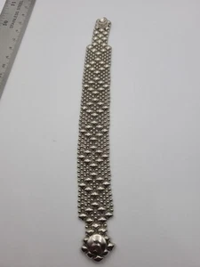 SG Liquid Metal Small Diamond Shape Silver Mesh Bracelet Sergio Gutierrez  - Picture 1 of 12