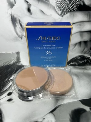 NIB Shiseido ~ LIGHT IVORY ~ UV Protective Compact Foundation REFILL SPF36 - Image 1 of 4
