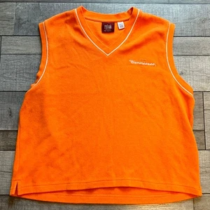 Red Oak Mens Size XL Sweater Vest Tennessee Volunteers Orange V Neck - Picture 1 of 5
