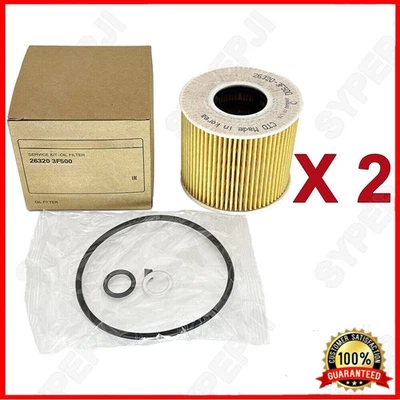 2X Filtro de aceite de motor 26320-3F500 para HYUNDAI Genesis G80 G90 V8 2017-20 5,0 L nuevo Foto 1 de 4
