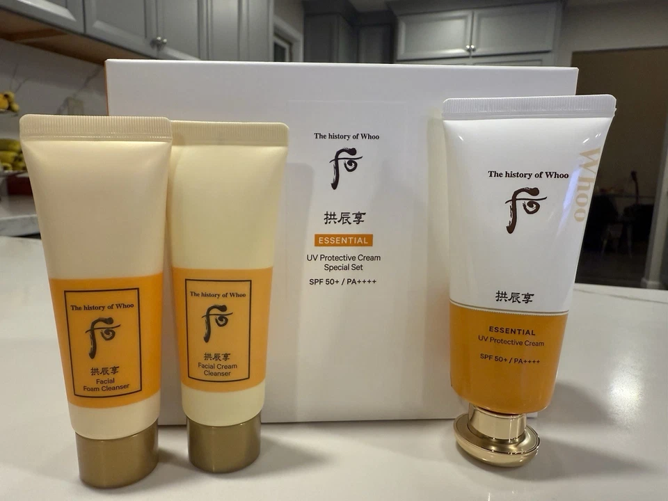 The History of Whoo Gongjinhyang Essential Sun Cream Set 3items, Kbeauty, sample - Изображение 1 из 1