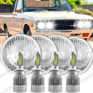 4PC 5 3/4" 5.75 INCH Round LED Headlights HI/LO Beam fit Datsun 620 Pickup 72-74 - Picture 1 of 13