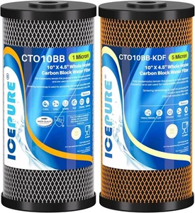 Icepure 10"x4,5" Ganzes Haus Wasserfilter Set Sediment & Kohle Kartusche 2er Pack - Bild 1 von 9