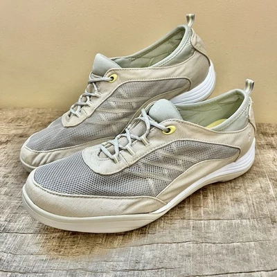 Grasshoppers Ortholite Comfort Tan Green Canvas Mesh Sneakers Women’s 10W - Image 1 of 4