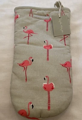 Sophie Allport Flamingo Single Oven Mitt / Glove New - Image 1 of 4