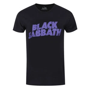 Black Sabbath T-Shirt Wavy Logo Ozzy Osbourne Official New - Picture 1 of 4