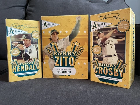 Oakland Athletics Bobblehead Lot Kendall, CrosbyAnd Barry Zito Figurine SGA 2005 Cover