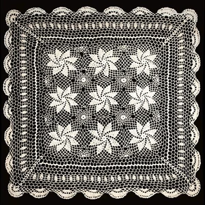 Vintage Crochet Lace Doilies Placemat Table Runner 30"x30" OffWhite Tablecloth - Picture 1 of 2
