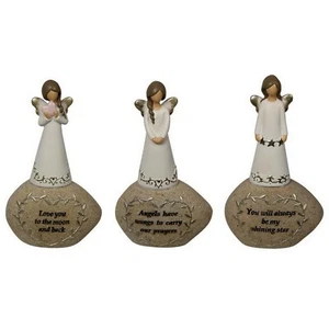 Angel Ornament Statue Figurine Sculpture Rock Sentimental Quote Home Decor Gift - Picture 1 of 17