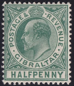 Gibraltar SG #66 - 0.5d blue-green - MNH (U/M) G-VG - KEVII - Picture 1 of 2