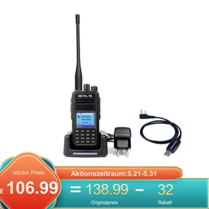 Retevis RT3S DMR Radio GPS Doble Banda Radioaficionado Compatible con Mototrbo Tier II y II - Imagen 1 de 12