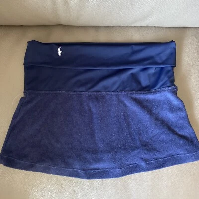Minifalda Ralph Lauren Micro Talla M Y2K Vintage Terry Mezcla Algodón Azul Marino Resort Foto 1 de 4