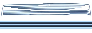 NEW Paint Break Body Stripe Kit Light/Dark Blue 81-91 GM C/K Square Body Truck - Picture 1 of 8