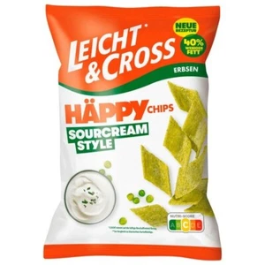 Leicht & Cross Häppy Chips Erbse Sourcream 14x90 g Beutel - Picture 1 of 1
