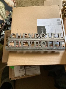 2Vintage Original 1946-47-48-49 Pickup Chevrolet Emblem desktop name plate sign - Picture 1 of 4