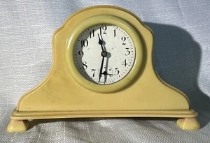 Vintage Art Deco French Ivory (Pyralin Celluloid) TUSCULOR Wind-Up Clock {E} - Picture 1 of 11