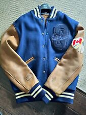 ⭐️Rare 2015 OVO X Roots October Very Own Navy Brown Varsity Jacket sz S Small