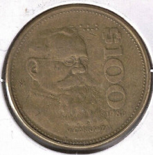 1985 Mexico Circulated 100 Pesos President Venustiano Carranza Coin