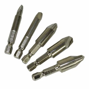 5 Stück beschädigte Schraube Bolzen Bohrer Bolzen Entferner Easy Out Auszieher Gewinde #0 - #4 - Bild 1 von 3