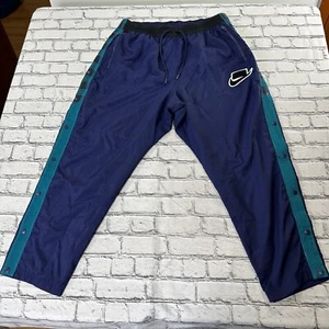Nike Sportswear Mens Woven Tear Away Pants BV4546 498 Blue Green Plaid SZ XL - Picture 1 of 7