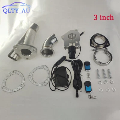 3" Electric Exhaust Control E-shut off Valve System Y Pipe W/ Switch Remote Kit - Image 1 of 4