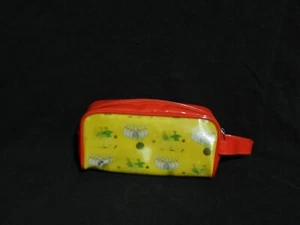 Bowling Accessories Bag ~ Retro Lenticular Zipper Pocket ~ Red/Yellow Case - Picture 1 of 20