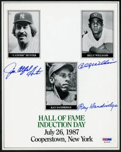 Tarjeta de Inducción Catfish Hunter Ray Dandridge Williams FIRMADA 8x10 DE LA CORTE AUTOGRAFIADA - Imagen 1 de 1