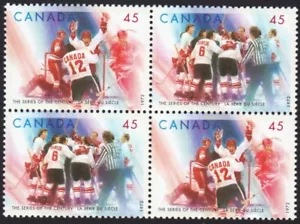 HOCKEY = GOL GANADOR HENDERSON SOVIÉTICO = Canadá 1997 #1659-1660 MNH Bloque - Imagen 1 de 2