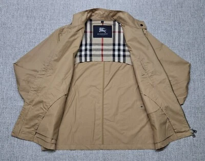 Chaqueta cortavientos ligera de algodón Burberry London a cuadros Nova para hombre beige talla L Foto 1 de 4