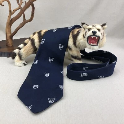 Prince Consort золотой застежки винтажный темно-синий галстук Panther Cougar Jaguar - Изображение 1 из 4